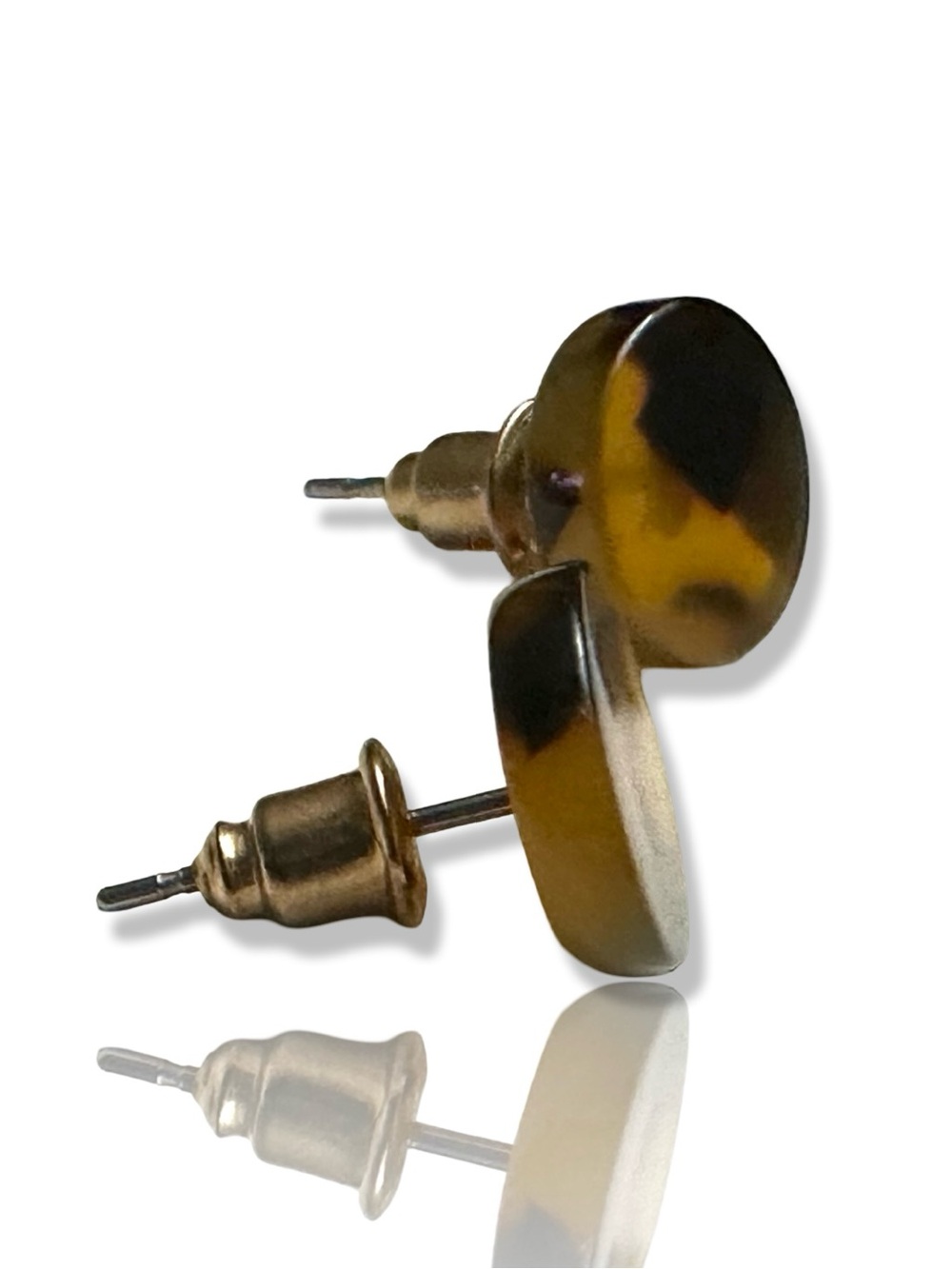 (2 for $20) Faux Tortoiseshell Round Stud Earrings